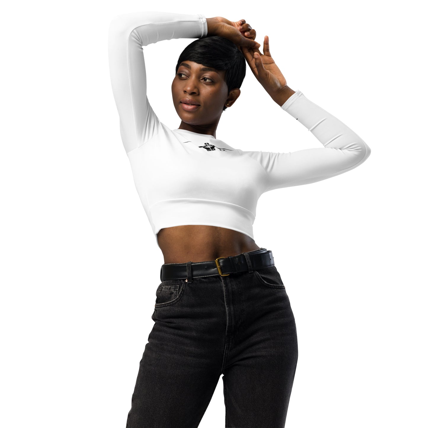 Long-sleeve crop top