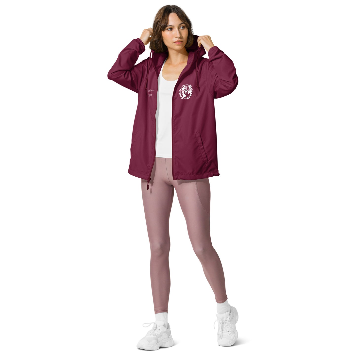 Women's lightweight zip up windbreaker