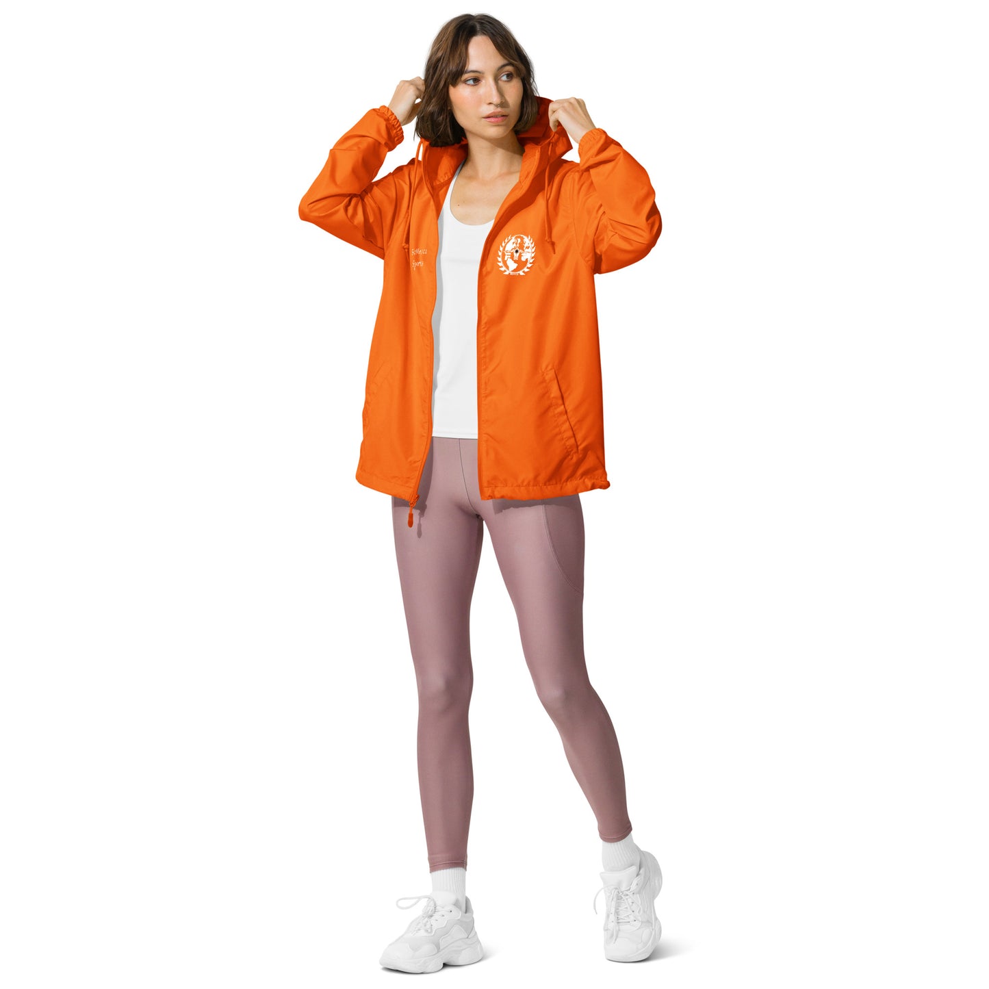 Women's lightweight zip up windbreaker